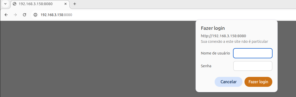 cs-mage login prompt at http://192.168.3.158:8080