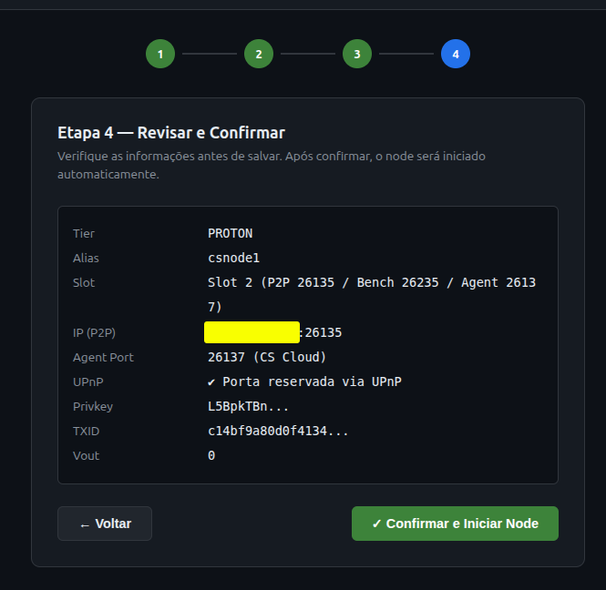 cs-mage wizard — Step 4: reviewing all node details before confirming
