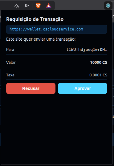 Cloud Service Extension — approving the 10,000 CS collateral transaction